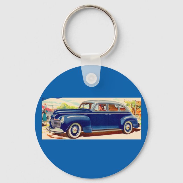 blau 1941 Plymouth Schlüsselanhänger (Vorderseite)