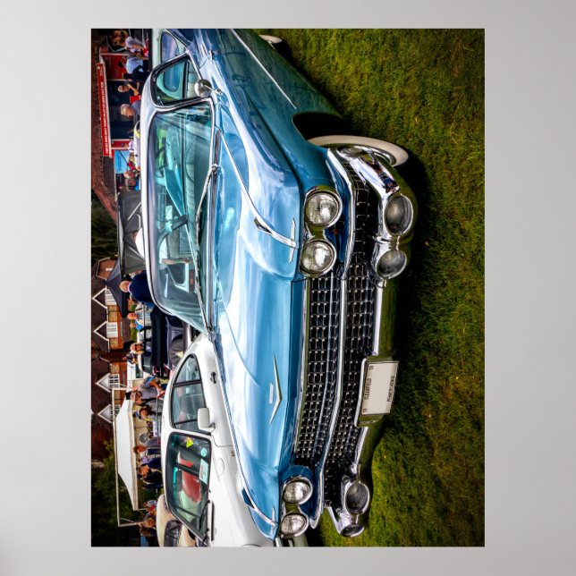 Blau 1959 Cadillac Eldorado Biarritz Poster (Vorne)