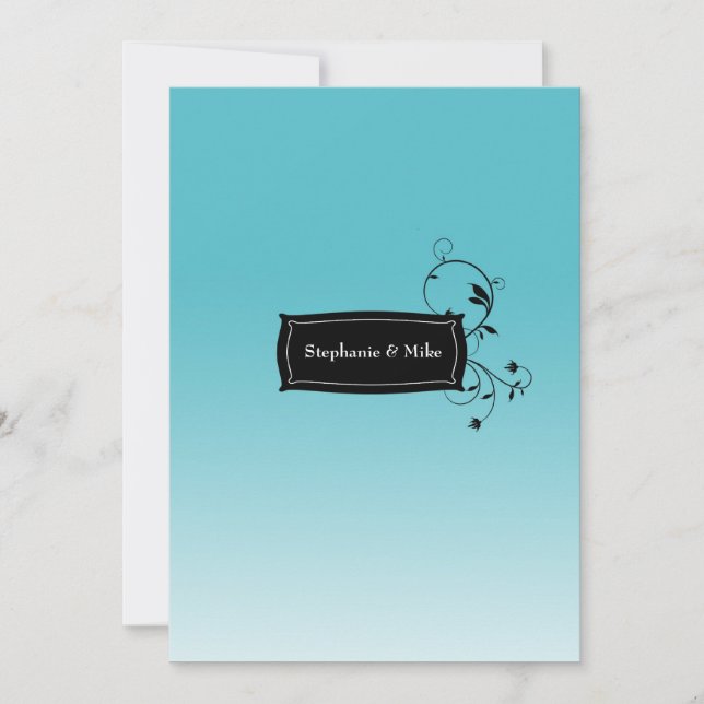 Blau 311-Stephanie lädt ein Einladung (Vorderseite)