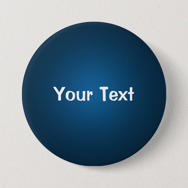 Blau 3" Vorlage für benutzerdefinierte Texttasten Button (Vorderseite)