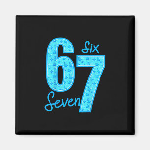 Blau 67 Lustiges Meme Magnet