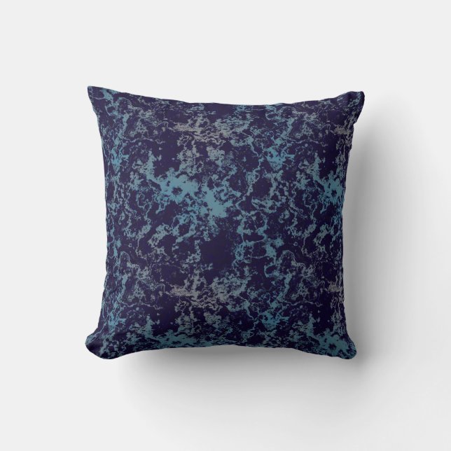 Blau Abstrakt Kissen (Vorderseite)