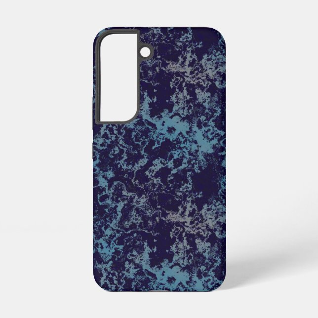 Blau Abstrakt Samsung Galaxy Hülle (Rückseite)