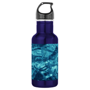 Blau Abstrakt Trinkflasche