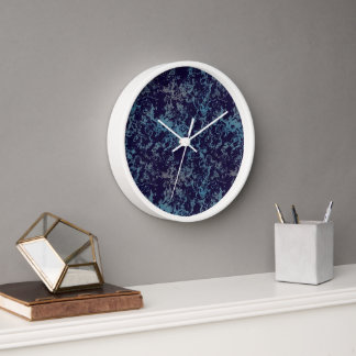 Blau Abstrakt Uhr