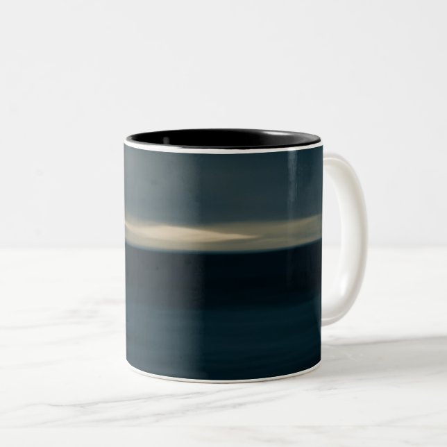 Blau-Abstrakter Zweifarbige Tasse (VorderseiteRechts)