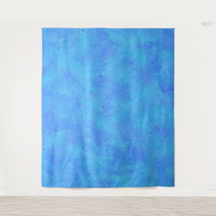 Blau abstraktes Muster Wandteppich
