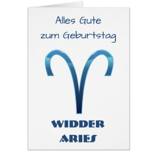 Blau Alles Gute zum Geburtstag Widder