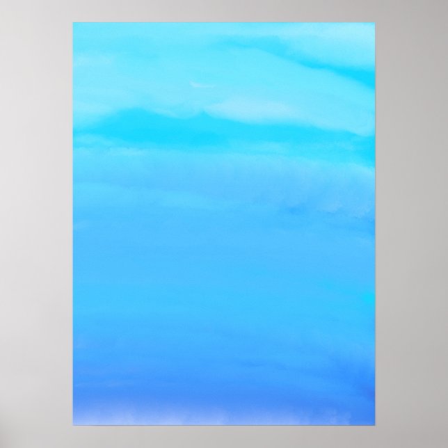 Blau als Abstrakte Kunst des Sky Poster (Vorne)