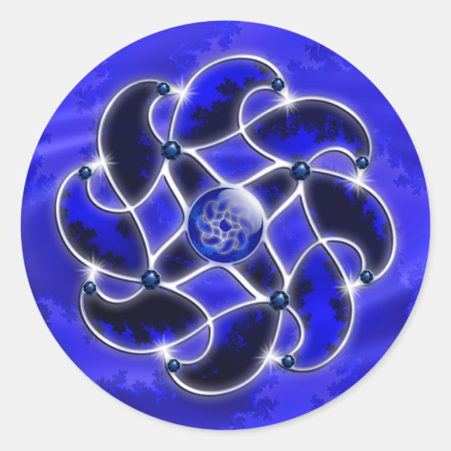 Blau als Meeresaufkleber Runder Aufkleber (Vorderseite)