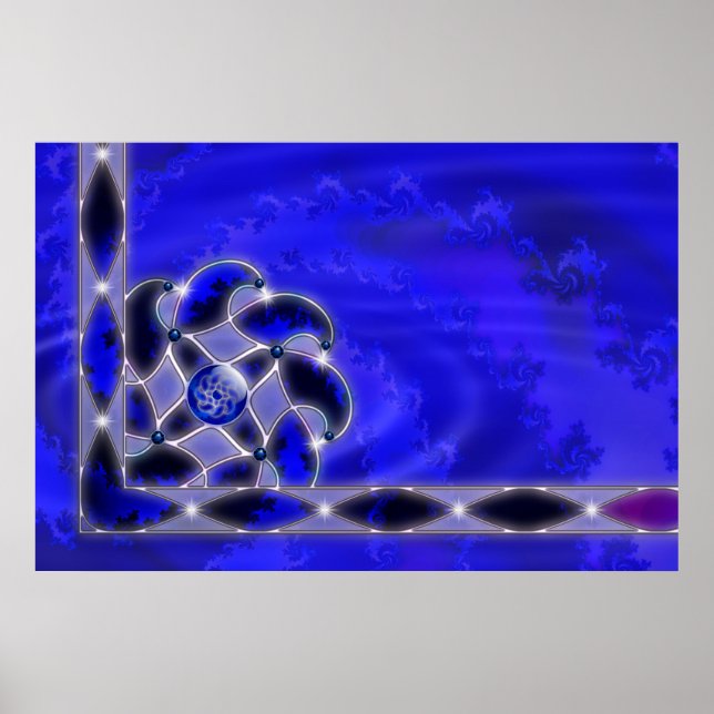 Blau als Meeresdruck Poster (Vorne)