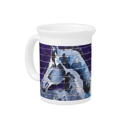 Blau an Blue Line Getränke Pitcher