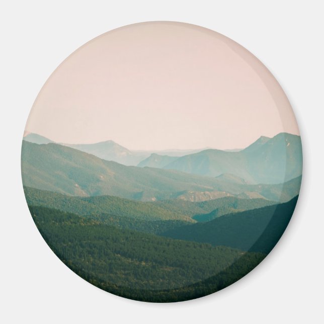 Blau an den Bergen Magnet (Vorne)