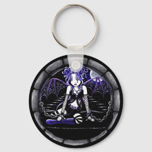 "Blau angeketteter" gotischer feenhafter Schlüsselanhänger