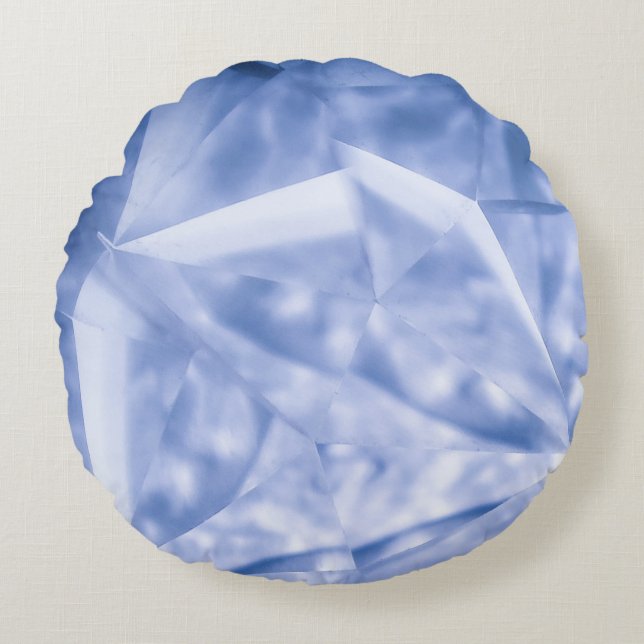 Blau-Anzug Rundes Kissen (Vorderseite)
