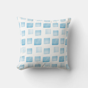Blau/Aqua Formen Muster Kissen