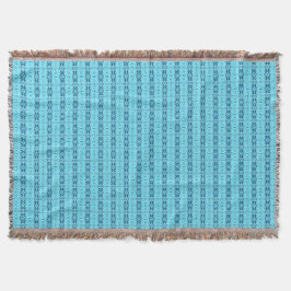 Blau auf Blue Boho Muster Throw Blanket Decke