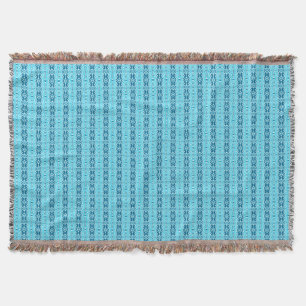 Blau auf Blue Boho Muster Throw Blanket Decke