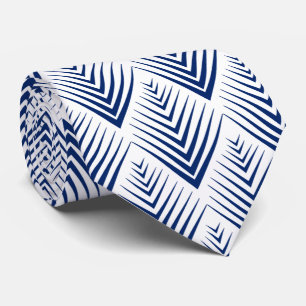 Blau auf dem Design von White Art Deco Lüftermuste Krawatte