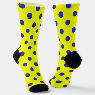 Blau auf gelben Punkten Musterdesign Socken