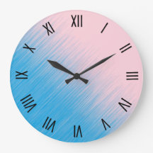 Blau auf rosa Horizon römische Zahlen