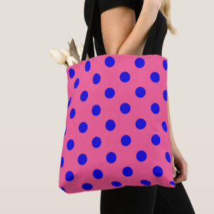 Blau auf rosa Polka Dots Design