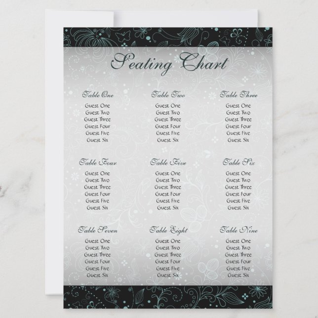 Blau auf schwarzbläsernen Grenzübergangsdiagrammen Einladung (Rückseite)