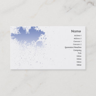 Blau auf weißem Spritzer - Geschäft Visitenkarte
