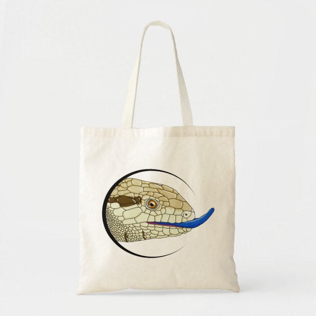 Blau aufgeleckte skink (ij) Tasche (Vorne)