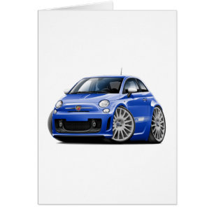 Blau-Auto Fiats 500 Abarth