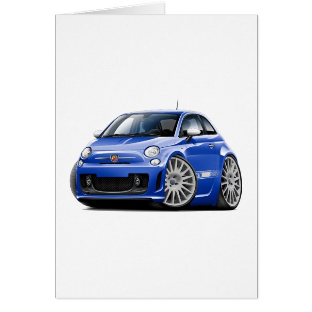 Blau-Auto Fiats 500 Abarth (Vorne)