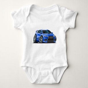 Blau-Auto Mitsubishis Evo Baby Strampler