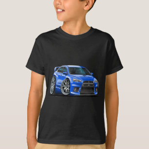 Blau-Auto Mitsubishis Evo T-Shirt