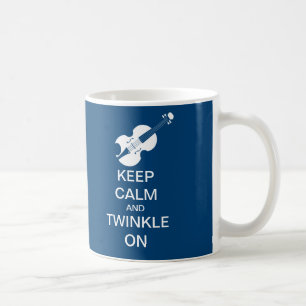 Blau behält ruhigen Twinkle auf Violine Kaffeetasse
