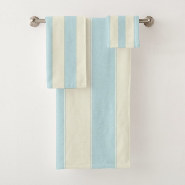 Blau Beige Badezimmer Handtuchhalter Set (Insitu)