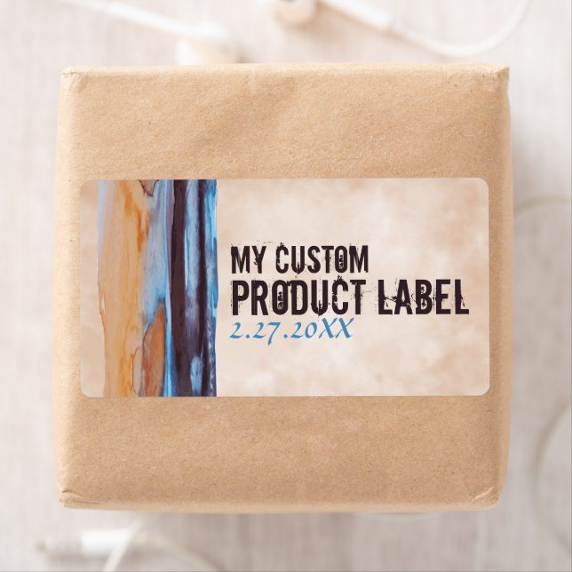 Blau, Beige, Eggplant, Pflaumenmuster (Insitu)