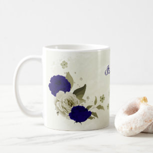 Blau-Beige Kaffeetasse