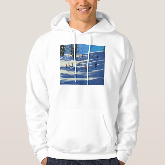 Blau beschattet Morzine Hoodie (Vorderseite)
