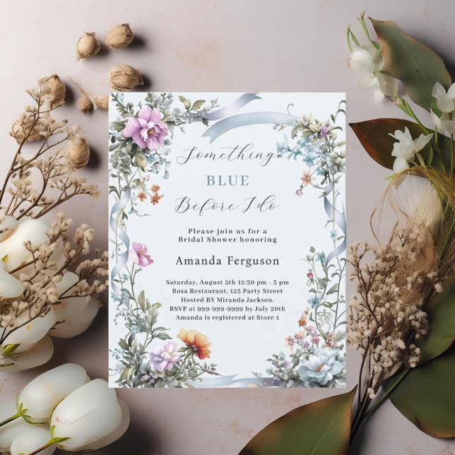 Blau bevor ich pink Bridal Dusche Einladung (Von Creator hochgeladen)