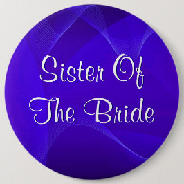 Blau bewegt Schwester der Braut wellenartig Button