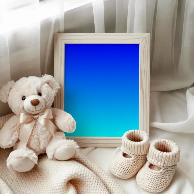 Blau bis Aqua Gradient Poster (Blue to Aqua Gradient Poster)