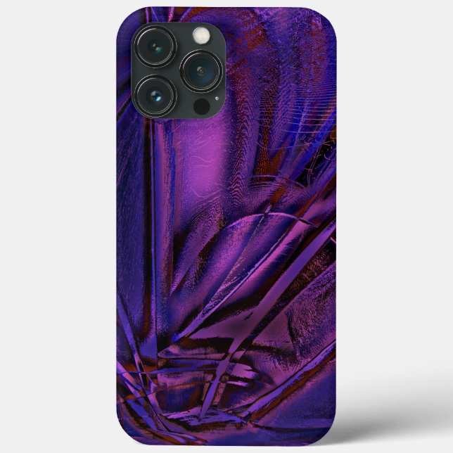 Blau bis lila verblasste Textur und digitale Kratz Case-Mate iPhone Hülle (Rückseite)