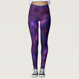 Blau bis lila verblasste Textur und digitale Kratz Leggings
