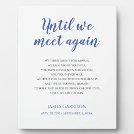 Blau bis wir wieder Gedicht Feier des Lebens treff Fotoplatte