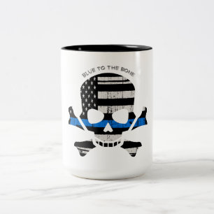 Blau bis zum Knochen (Farbe) Zweifarbige Tasse