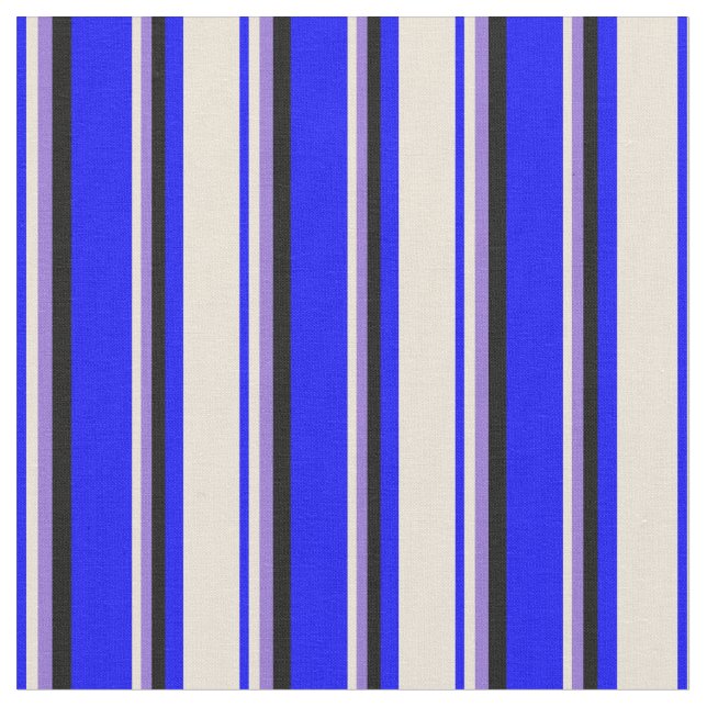 Blau, Bisk, Lila und schwarz Stoff (Nahaufnahme)