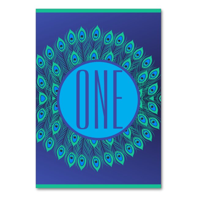 BLAU-BLAU UND AQUAMARINER PFLEGEBAUMUSTER TISCHNUMMER (Vorderseite)