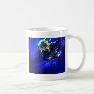 Blau-blaue Weihnachtsbaumgestaltung, nach Maß anpa Tasse
