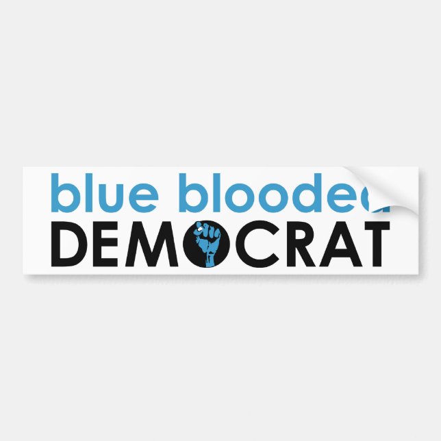 Blau blooded Demokrat: Faust Autoaufkleber (Vorne)