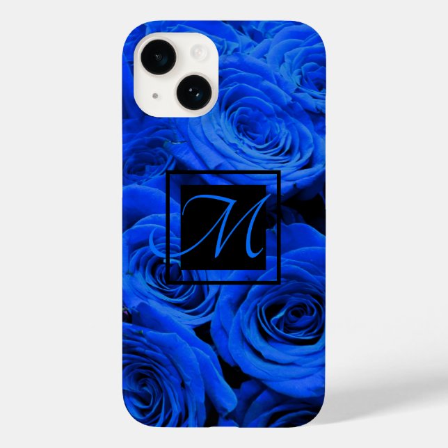 Blau blühende Blumen blauer Rose Case-Mate iPhone Hülle (Rückseite)